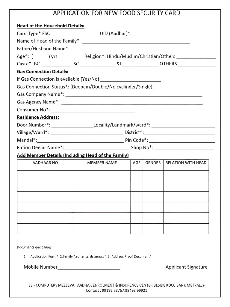 How to Apply for a Food Security Card in Telangana?