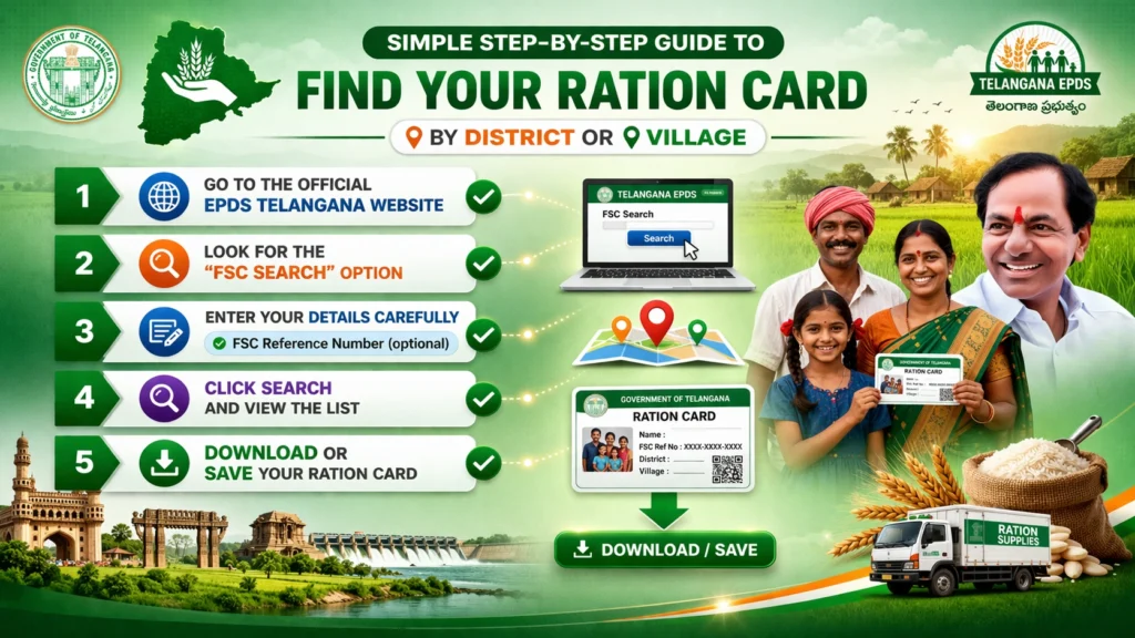 Simple Step‑by‑Step Guide to Find Your Ration Card By District or Village
