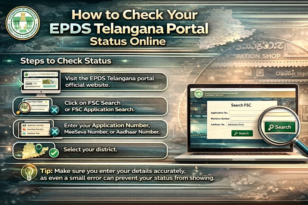 How to Check Your EPDS Telangana Portal Status Online