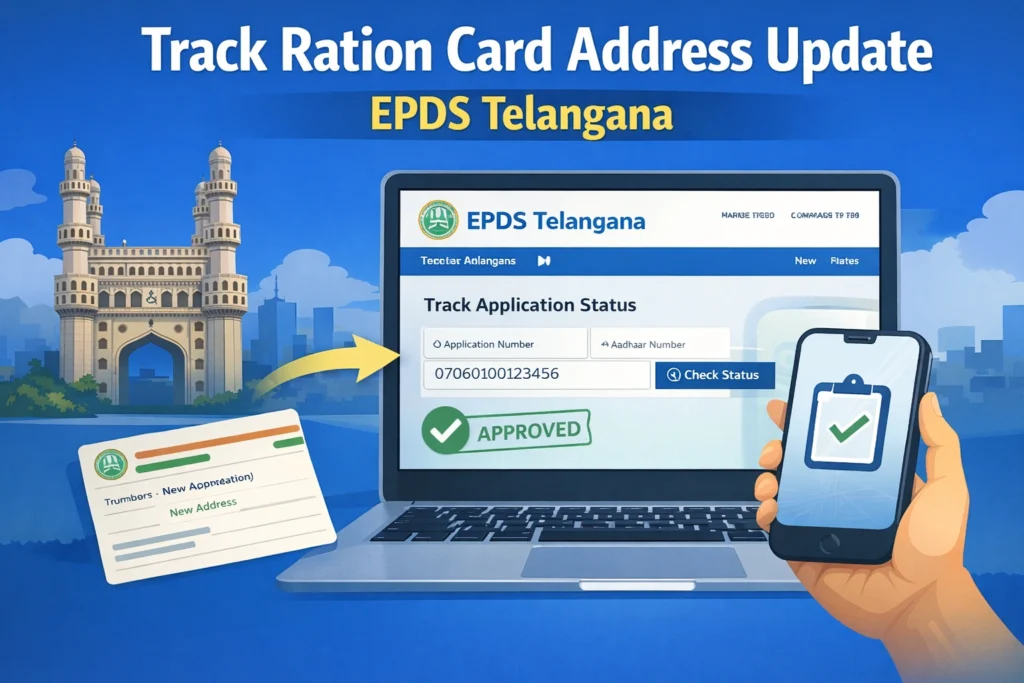 How to Track the Status of Your Update Ration Card Address EPDS Telangana