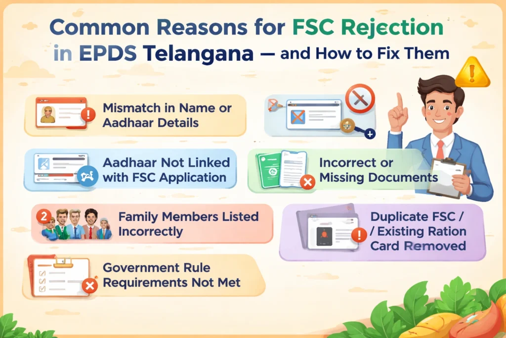 Common Reasons for FSC Rejection in EPDS Telangana — and How to Fix Them
