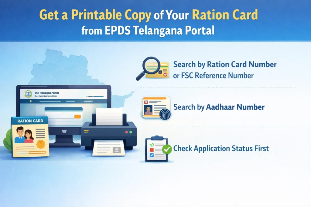 How to Get a Printable Copy of Your Ration Card from EPDS Telangana Portal