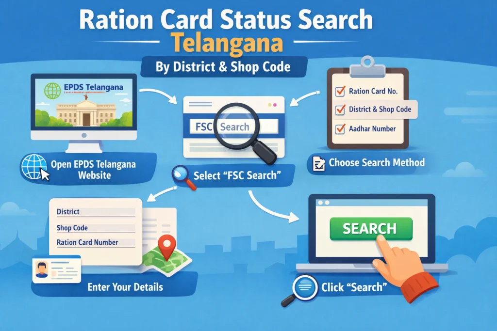 Step-by-Step: Ration Card Status Search Telangana by District and Shop Code