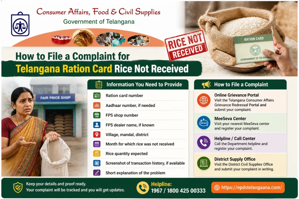 How to File a Complaint for Telangana Ration Card Rice Not Received