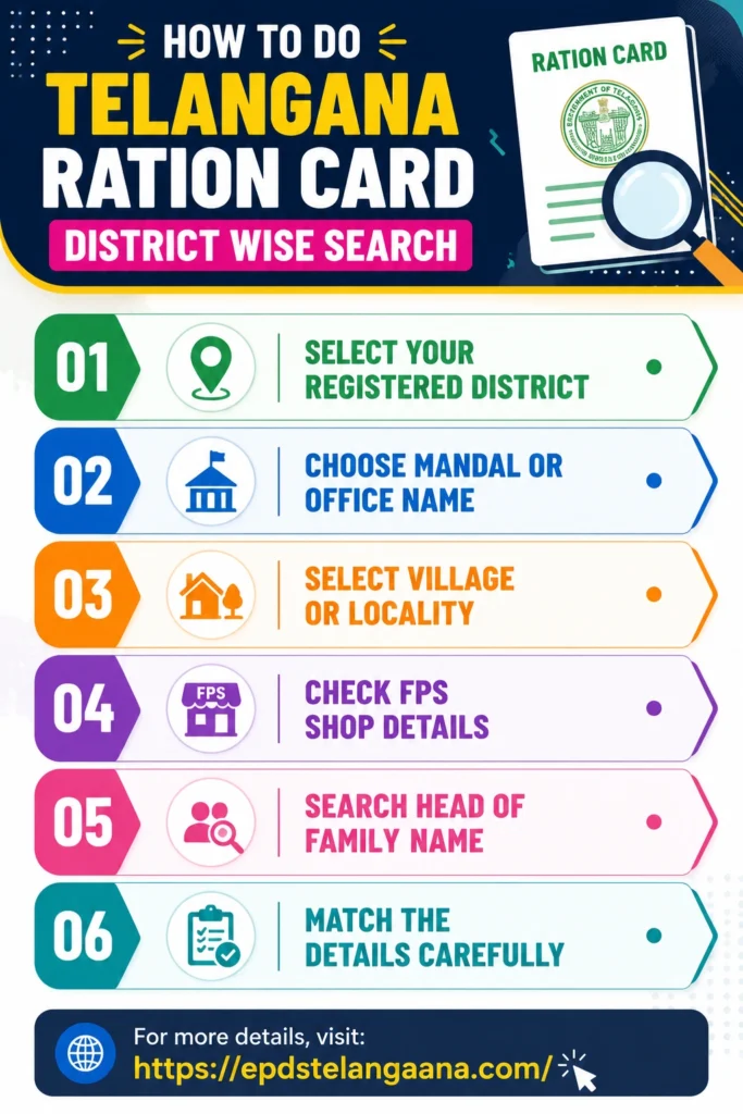 How to Do Telangana Ration Card District Wise Search